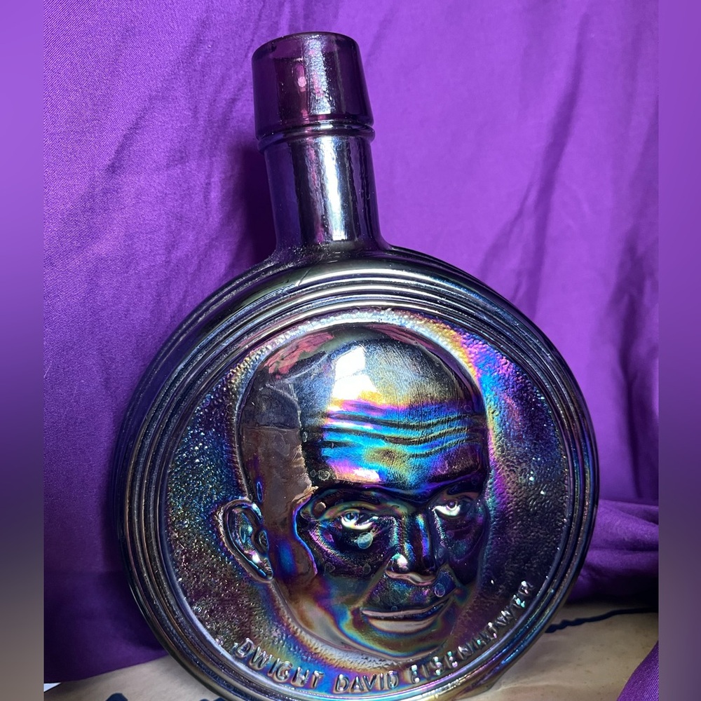 Purple Glass. Iridescent. Dwight D Eisenhower